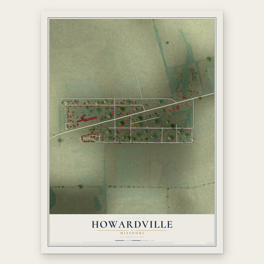 Howardville, Missouri map print, the full design