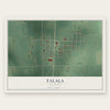 Talala, Oklahoma map print, the full design