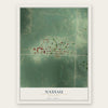 Nassau, Minnesota map print, the full design