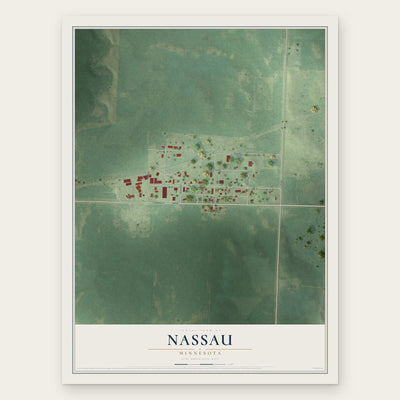 Nassau, Minnesota map print, the full design