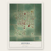 Jeffers, Minnesota map print, the full design