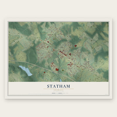 Statham, Georgia map print, the full design