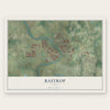Bastrop, Texas map print, the full design