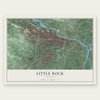 Little Rock, Arkansas map print, the full design