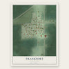 Frankfort, South Dakota map print, the full design