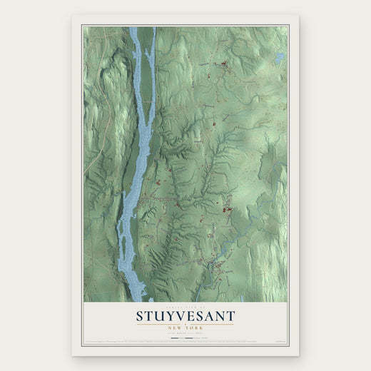 Stuyvesant, New York map print, the full design