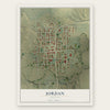 Jordan, Montana map print, the full design
