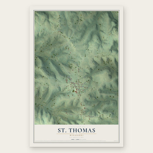 St. Thomas, Missouri map print, the full design