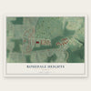 Rosedale Heights, Georgia map print, the full design