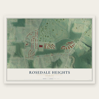 Rosedale Heights, Georgia map print, the full design