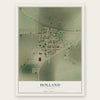 Holland, Missouri map print, the full design