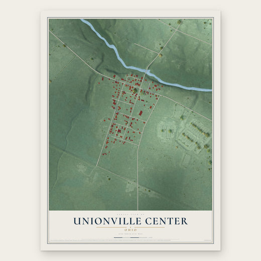 Unionville Center, Ohio map print, the full design