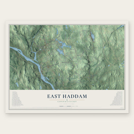 East Haddam, Connecticut map print, the full design
