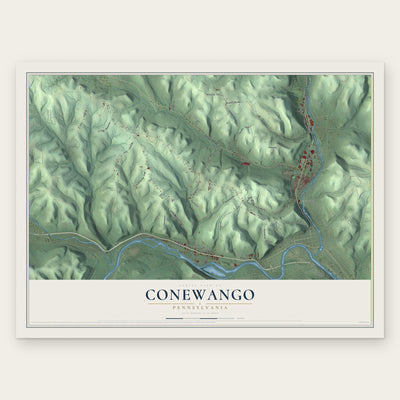 Conewango, Pennsylvania map print, the full design