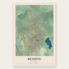 Reading, Massachusetts map print, the full design