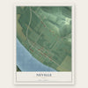 Neville, Ohio map print, the full design