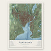 New Haven, Connecticut map print, the full design