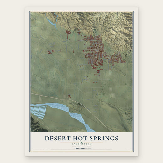 Desert Hot Springs, California map print, the full design