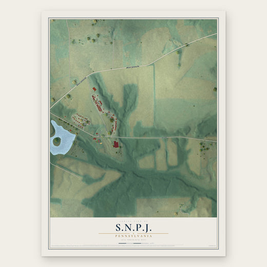 S.N.P.J., Pennsylvania map print, the full design