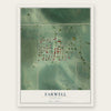 Farwell, Nebraska map print, the full design
