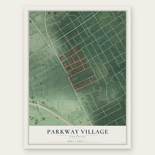 Parkway Village, Kentucky map print, the full design