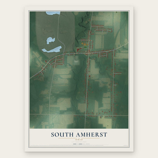 South Amherst, Ohio map print, the full design