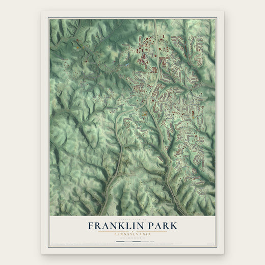 Franklin Park, Pennsylvania map print, the full design