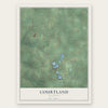 Courtland, Michigan map print, the full design