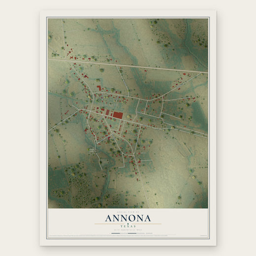 Annona, Texas map print, the full design