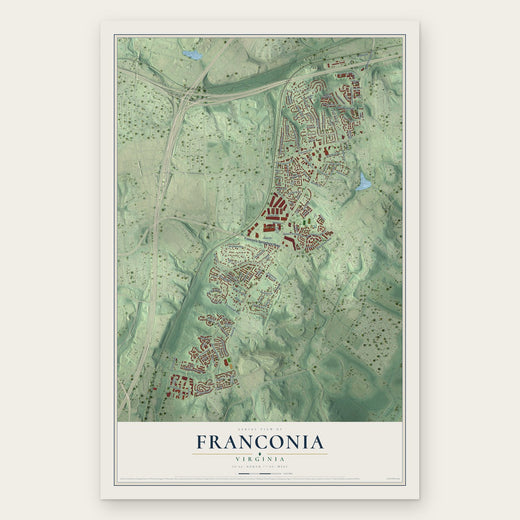 Franconia, Virginia map print, the full design