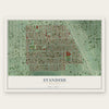 Standish, Minnesota map print, the full design