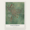 Martinsburg, Pennsylvania map print, the full design