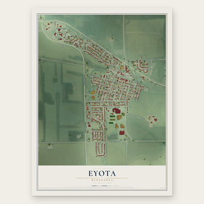 Eyota, Minnesota map print, the full design