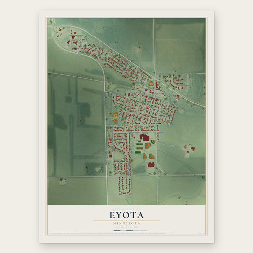 Eyota, Minnesota map print, the full design