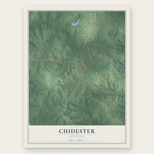 Chidester, Arkansas map print, the full design