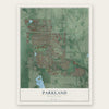 Parkland, Washington map print, the full design