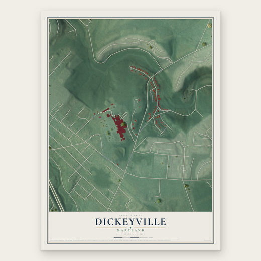 Dickeyville, Maryland map print, the full design