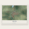 Erath, Louisiana map print, the full design