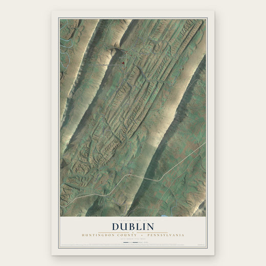 Dublin, Huntingdon County, Pennsylvania map print, the full design