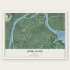 New Hope, Tennessee map print, the full design