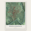 South Zanesville, Ohio map print, the full design