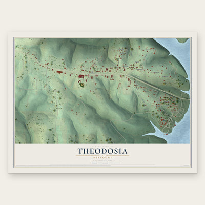 Theodosia, Missouri map print, the full design