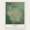 Beemer, Nebraska map print, the full design