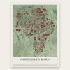 Old Fourth Ward, Georgia map print, the full design