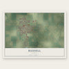 Russell, Kansas map print, the full design