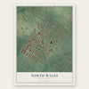 North Wales, Pennsylvania map print, the full design