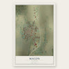 Macon, Illinois map print, the full design