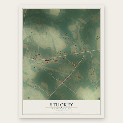 Stuckey, South Carolina map print, the full design