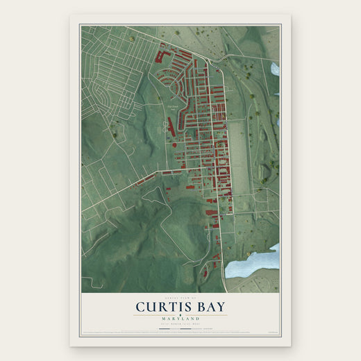 Curtis Bay, Maryland map print, the full design