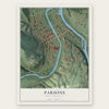 Parsons, West Virginia map print, the full design